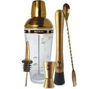 Bar Originale Brass 5 Piece Cocktail Set Gold Bar Originale Gold