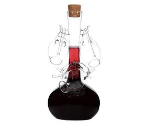 BAR Originale Port Sippers & Decanter Set 5 PCE Glasses - Unique Port Glasses Gift Set for Port, Sherry, Brandy & Fortified Wine | Pipe Sipping Port & Wine