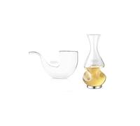 Bar Originale The Big Pipe Sipper Glass & Conundrum Wine Decanter Set - Clear Bar Originale Clear