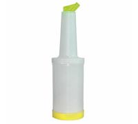 Olympia Juice Pour and Store Yellow - Keep & Pour Bottles Free Pour Your Cocktail, Juice, Container, Colour Coded Drinks Storage C175