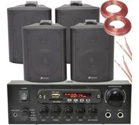 Bar Restaurant Bluetooth Wall Speaker System 110W Wireless Amp HiFi Music Kit