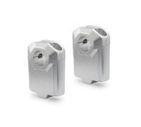 Bar riser for ÿ 22 mm handlebar H=50 mm. Silver.