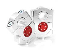 Bar Riser Moto For ER6 F N 2012 2013 2014 2015 2016 For Z900RS 2018 2019 2020 2021 Motorcycle Handlebar Risers Mount Clamps Motorbike Upgrade Parts(Silver Red)