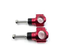 Bar Riser Moto Motorcycle 1 1/8" Or 28MM Handlebar Risers Bar Mount Clamp Aluminum Universal Adjustable Fat Bar Clamps Pit Bike Motorbike Mounting Riser Clamp(Red,M10)