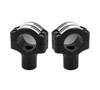 Bar Riser Moto Motorcycle Universal 1.25'' Handlebar Risers Clamp Mount Kit Mount Adapter Fat Bar Mounting Riser Accessories(Black Chrome)
