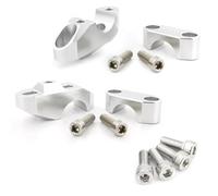 Bar Risers Compatible With Suzuki For V-Strom 800DE 2023-2024 RM-Z250 2011-2024 Motorcycle Handlebar Stems Handlebar Extenders, Clamp Mounting Kits Adjustable(Silver)