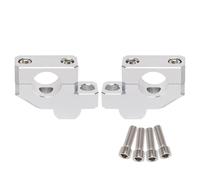 Bar Risers Compatible With Suzuki For V-Strom 800DE 2023-2025 For GSX-S1000GX 2024-2025 For GSX-8S 2023-2024 Motorcycle Handlebar Stems Accessories Extenders(Silver)