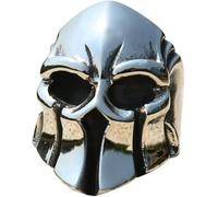 Bar Rot Unique High Polished Spartan Helmet Rings Men Women Personality Stainless Steel Punk Biker Ring Vintage Nordic Viking Jewelry, Stainless Steel, No Gemstone