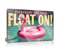 Bar Rules Sign Get Your Float On! Tin Sign Mancave Signs And Decor Tin Signs For Bar(30X40CM)