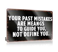 Bar Rules Sign Your Past Mistakes Guide, Not Define. Tin Sign Mancave Signs And Decor Tin Signs For Bar(30X40CM)