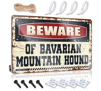 Bar Rules Tin Metal Sign Beware Of Bavarian Mountain Hound Tin Sign Garage Signs Funny Tin Signs Funny Vintage(20X30CM)
