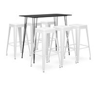 Bar Set Kitchen Dining Room Chair Stool Table 5/7 Piece Multi Colours vidaXL