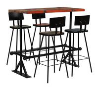 Bar Set Kitchen Dining Table and Chair Multicolour Solid Reclaimed Wood vidaXL