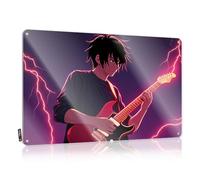 Bar Sign For Outdoor Bar A Person Playing An Electric Guitar With Lightning Effects Tin Sign Outdoor Funny Metal Sign Man Cave Signs For Men(20X30CM)