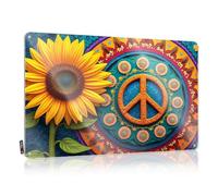 Bar Sign For Outdoor Bar Peaceful Sunflower Mandala Tin Sign Outdoor Funny Metal Sign Man Cave Signs For Men(30X40CM)