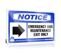 Bar Sign Home Decor Notice Emergency And Maintenance Exit Only Tin Sign Tin Signs For Bar Funny Man Cave Signs(30X40CM)