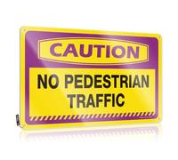 Bar Signs For Home Bar Wall Caution No Pedestrian Traffic Tin Sign Metal Signs For Garage Man Cave Dorm Door Sign(20X30CM)