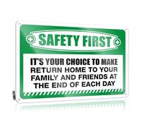 Bar Signs For Home Bar Wall Safety First Remember To Put On Lab Coat, Shoe Covers Tin Sign Metal Signs For Garage Man Cave Dorm Door Sign(20X30CM)