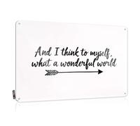 Bar Signs For Man Cave And I Think To Myself, What A Wonderful World Tin Sign Funny Warning Signs Beer Limit Sign(20X30CM)