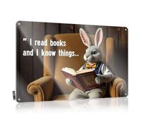 Bar Signs For Man Cave I Read Books And I Know Things. Tin Sign Funny Warning Signs Beer Limit Sign(20X30CM)