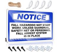 Bar Signs For Man Cave Notice Fall Hazard Do Not Start Work Unless Guardrail Tin Sign Funny Coffee Signs Man Cave Sign Metal Sign(20X30CM)