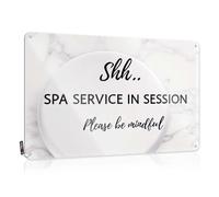 Bar Signs For Man Cave Shh.. Spa Service In Session Please Be Mindful. Tin Sign Funny Warning Signs Beer Limit Sign(20X30CM)
