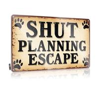 Bar Signs For Man Cave Shut Planning Escape Tin Sign Vintage Signs Metal Bar Metal Tin Sign(20X30CM)