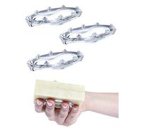 Bar Soap Gripper | No Goo or Mess Soap Holder for Bath and Showers | Non Slip Quick Dry Bar Soap Holder | Bathroom Accessories, Clear 3-Pack Flat