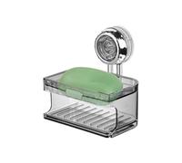 Bar Soap Holder for Shower | Suction Cup Removable Bar Soap Sponge Holder | Self Draining Bathroom Storage Rack for Sink Bathtub Dorm Laundry Kitchen Toilet