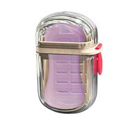 Bar Soap Travel Case with Lid Handle Portable Double-Layer Dish