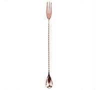Bar Spoon, 1 Piece Stainless Steel Cocktail Spoon Drinks Coffee Mixing Tool with Long Handle (Fork Tail #02)