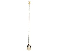Bar Spoon Cocktail Stirrer, Stainless Steel Mixing Spoon, Gold Comfortable Grip - Durable Construction, Versatile Use for Party and Home Bartending (Gold)
