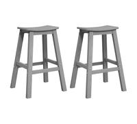 Bar Stool 2 pcs HDPE Garden Furniture Outdoor Seating Modern Terrace vidaXL