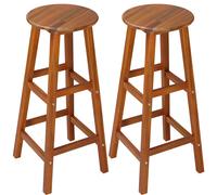 Bar Stool 2Pcs Acacia Wood
