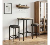 Bar Stool 40 x 32 x 74 cm Dark Grey Engineered Wood Set of 2
