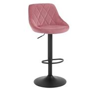 Bar Stool Adjustable Swivel Dining Chair for Kitchen Island, Leatherette Exterior, Gas Lift, Steel Footrest