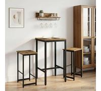 Bar Stool Artisan Oak 40 x 32 x 64 cm Brown Engineered Wood Set of 2