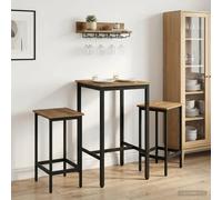 Bar Stool Artisan Oak 40 x 32 x 64 cm Brown Engineered Wood Set of 2