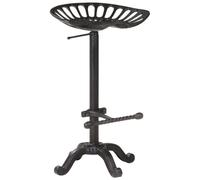 vidaXL Bar Stool Black Cast Iron Furniture Bistro Pub Counter Height Chair