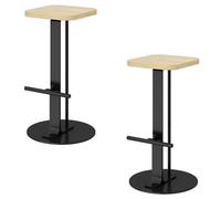 Bar Stool Breakfast Bar Chair with Wooden Seat Cushion and Metal Legs Kitchen Counter Chair, Barstools for Home Bar/Kitchen Island