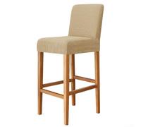 Bar Stool Cover Elastic for Home Hotel Club Barstool Corn Kernel Velvet High Stool Cover Chair Seat Protector Slipcover(khaki)