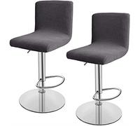 Bar Stool Cover with Back Barstool Chair Slipcovers 2/4 Pack Dining Room Square Swivel Barstool Chair Seat Cushion Slipcover for Counter Height Mid Low Back Chair Protector ( Color : #1 , Size : 2PCS