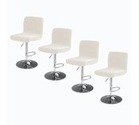 Bar Stool Cover with Back Barstool Chair Slipcovers 2/4 Pack Dining Room Square Swivel Barstool Chair Seat Cushion Slipcover for Counter Height Mid Low Back Chair Protector ( Color : #29 , Size : 4PCS