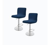 Bar Stool Cover with Back Barstool Chair Slipcovers 2/4 Pack Dining Room Square Swivel Barstool Chair Seat Cushion Slipcover for Counter Height Mid Low Back Chair Protector ( Color : #21 , Size : 2PCS