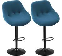 Bar Stool Cover With Backrest, Set Of 2, Stretchable Curved Cover, High Stools For Kitchen Dining Room (H20, 2Pc)