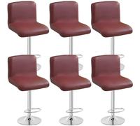 Bar Stool Covers with Backrest, Heavy Duty Faux Leather, Washable Elastic Bottom for Dining Chairs