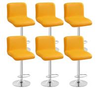 Bar Stool Covers with Backrest, Heavy Duty Faux Leather, Washable Elastic Bottom for Dining Chairs