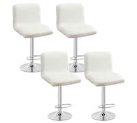 Bar Stool Covers with Backrest, Heavy Duty Faux Leather, Washable Elastic Bottom for Dining Chairs