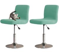 Bar Stool Covers with Backs Set of 6 4 2, Stretch Pub Counter Stool Covers, Removable Barstool Covers Slipcovers for Bar (Green,2 PCS)