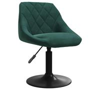 vidaXL Bar Stool Dark Green Velvet